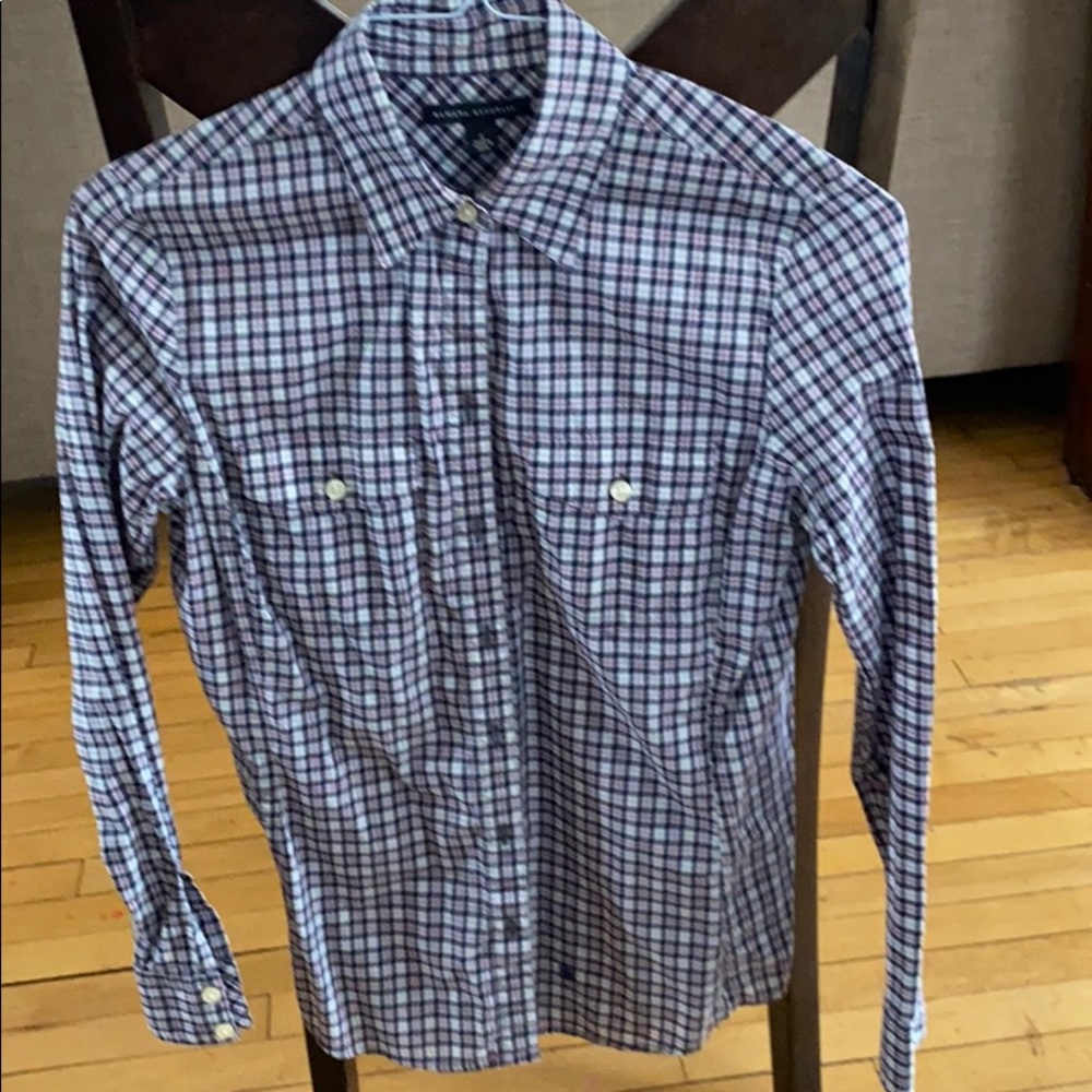 Banana Republic plaid button down